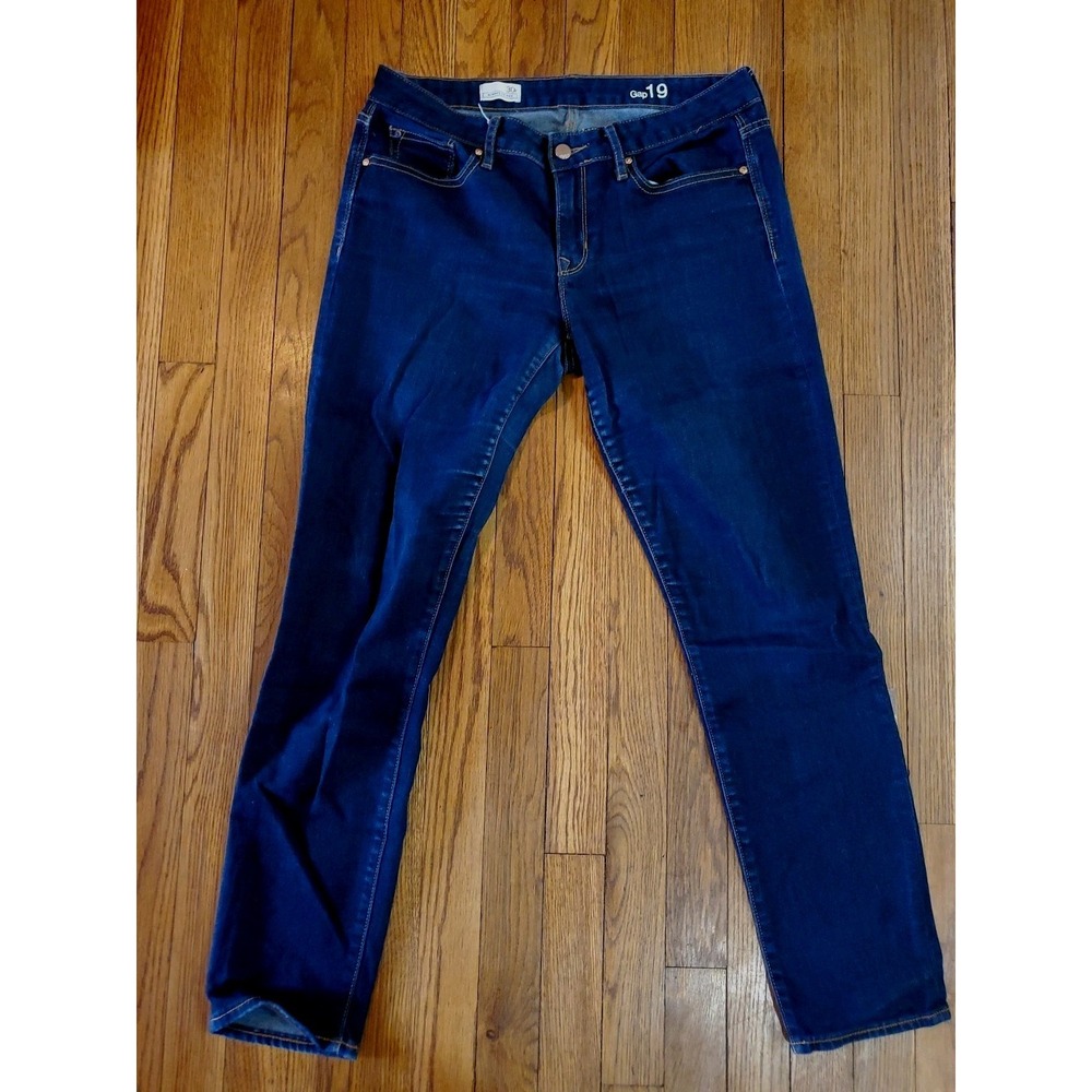 Gap 1969 Always Skinny Jeans Womens 30r Dark Indigo Rinse Stretch Denim Mid Rise - Picture 1 of 6